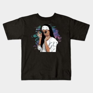 Street but Sweet Style Aaliyahs R&B Queen Couture Threads Kids T-Shirt